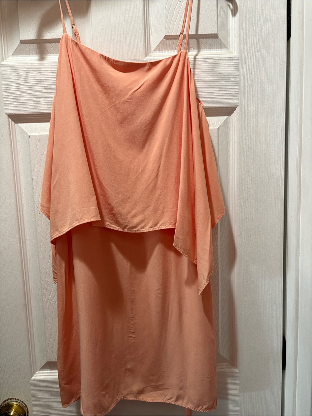 Splendid Women's light orange Layered spaghetti strap Dress XS